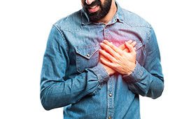 Man with heart pain